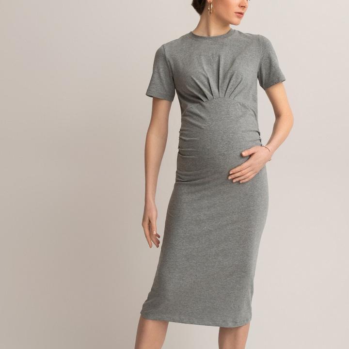 Actual product image La Redoute Collections Maternity dress with straight cut and short sleeves (XL)