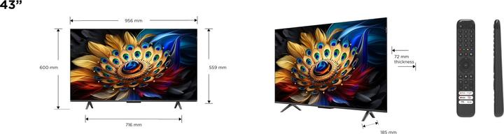 Productafbeelding TCL 43C655 (43", QLED, 4K, 2024)