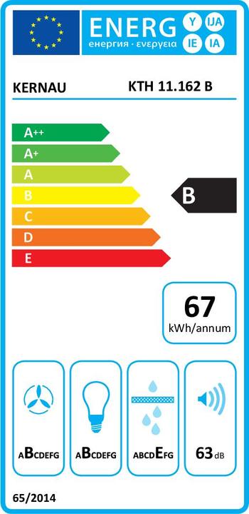 Energy Label Kernau KTH 11.162 B (Flat-screen hood)