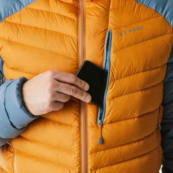 Actual product image Simond Men's mountaineering down jacket Ochre - Grey (M)