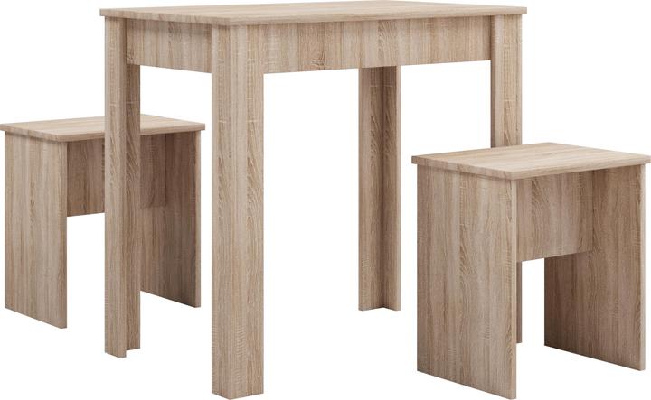 Produktbild VCM Essgruppe Tisch Hocker Esal L (80 x 80 x 75 cm)