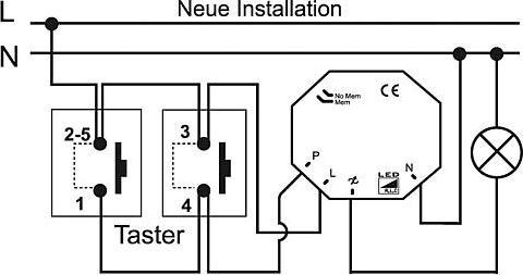 Actual product image Festartikel Müller Flush mounted dimmer Suitable for
