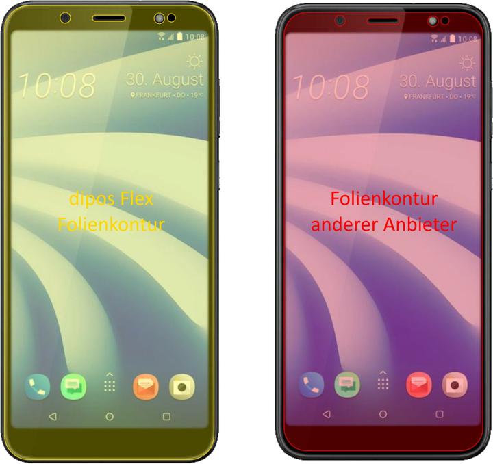 Actual product image Dipos Screen Protector Full-Cover 3D (2 Piece, HTC U12 Life)