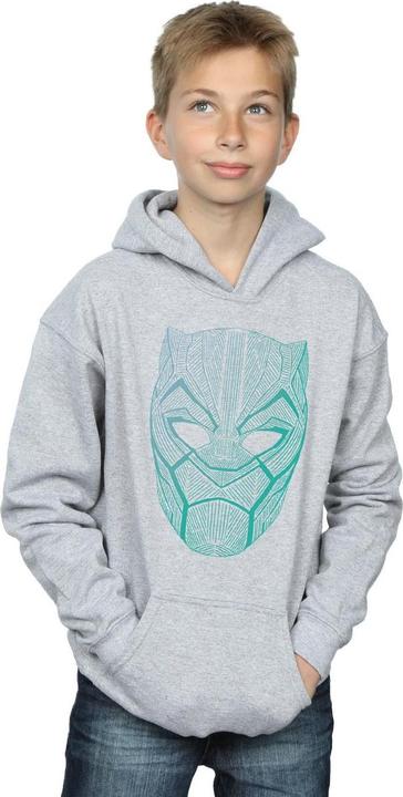 Produktbild Black Panther Tribal Mask Kapuzenpullover Jungen (152, 158)