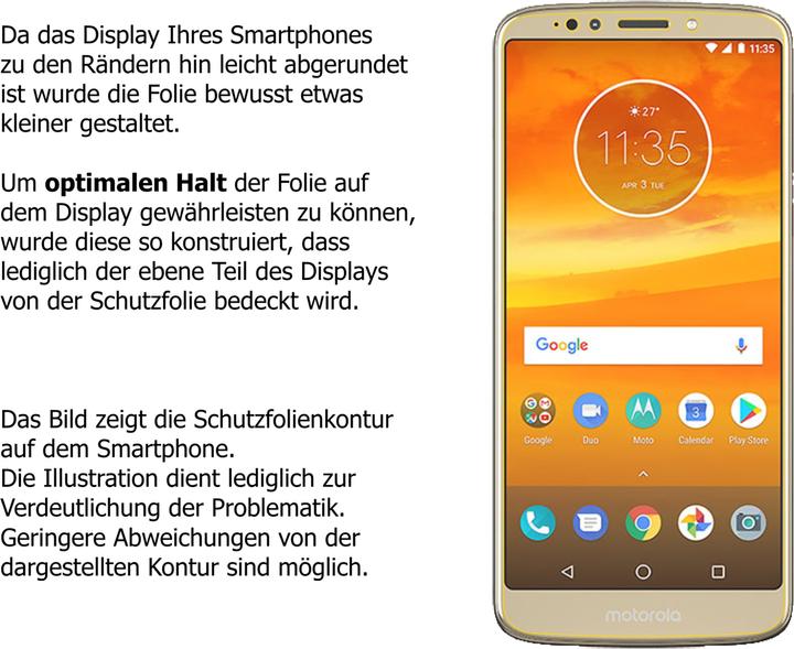 Immagine prodotto Dipos Pellicola Protettiva Anti-Shock (2 Pezzo/i, Motorola Moto E5 Supra)