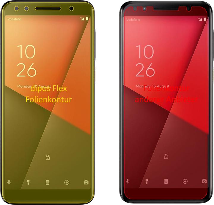 Produktbild Dipos Displayschutzfolie Full-Cover 3D (3 Stück, Vodafone Smart N9)