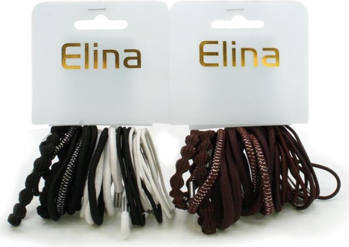 Immagine prodotto Magni Fascette per capelli Elina 24 nero/marrone (Elastico per capelli)