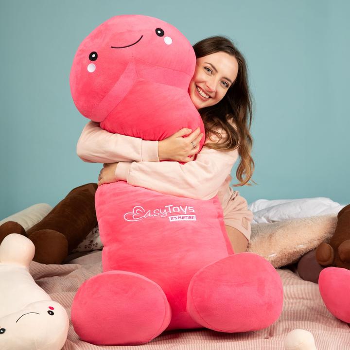 Actual product image Easytoys Penis-Shaped Plushy with Smiley Face - Pink (Dice games)