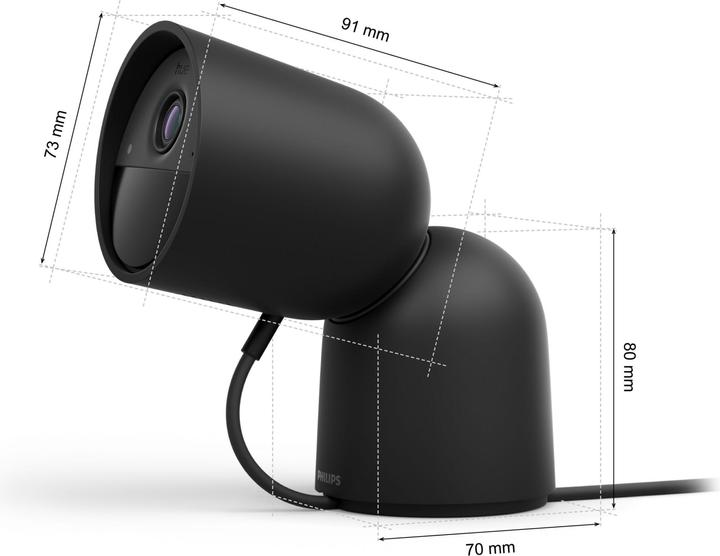 Actual product image Philips Hue Secure Wired Camera with Stand (1920 x 1080 Pixels)