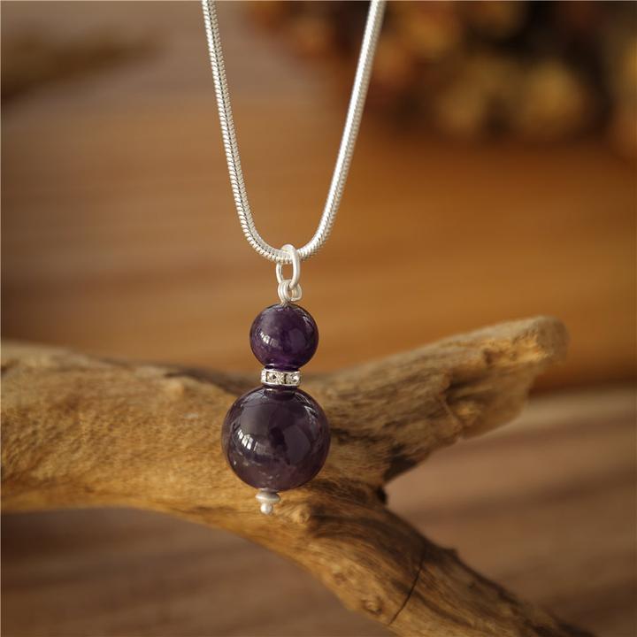 Actual product image Andreani Necklace with genuine amethyst