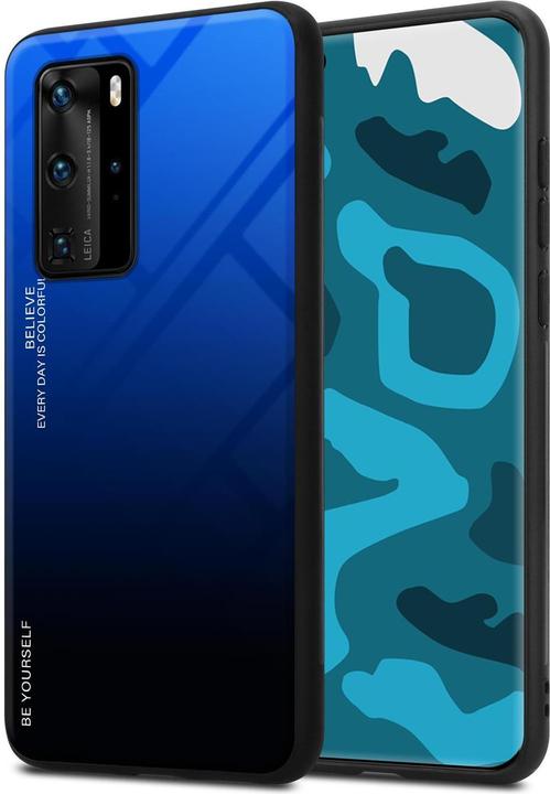 Produktbild Cadorabo TPU 2 Farben Glas Cover (Huawei P40 Pro+)