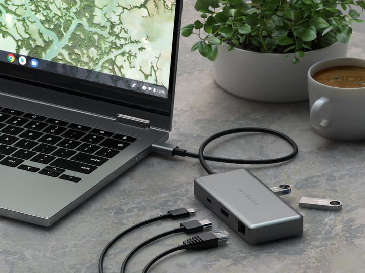 Actual product image Satechi USB-C Alu Multiport Hub for Chromebook (USB-C, 7 Ports)