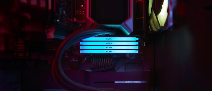 Actual product image Kingston FURY Beast (4 x 16GB, 3600 MHz, DDR4-RAM, DIMM)