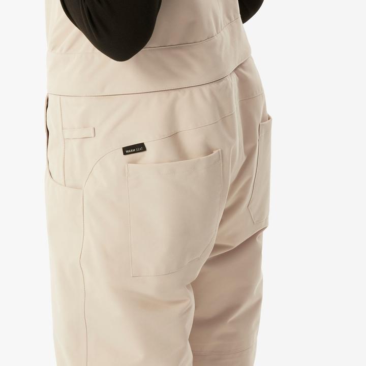 Actual product image Wedze Snowboard trousers dungarees kids piste - 500 white (116)