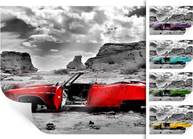 Image du produit Trenddeko Cadillac rouge (60 x 40 cm)