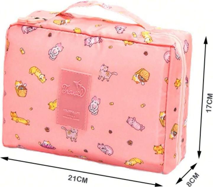 Immagine prodotto Only-Bags.Store Borsa cosmetica portatile da trasporto, borsa da viaggio di grande capacità, facile da trasportare