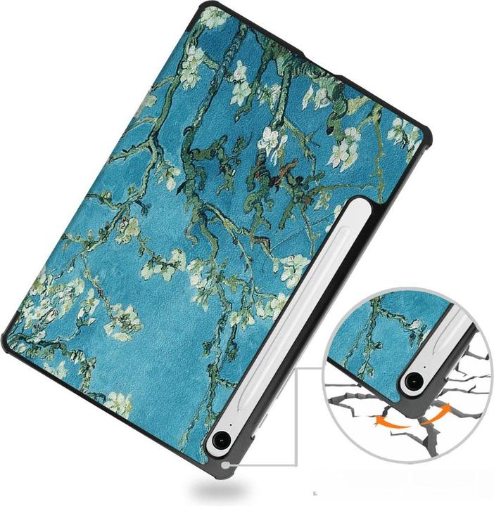 Actual product image Cover-Discount Galaxy Tab S9 FE - Tri-fold Smart Case Blossoms (Galaxy Tab S9 FE)