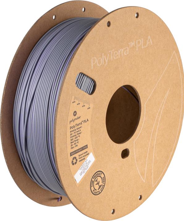 Produktbild Poly Polyterra PLA Dual (PLA, 1.75 mm, 1000 g, Grau)