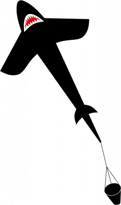 Produktbild Invento Drachen Ecoline Shark Kite 95x150 cm, ab 5 Jahren, inkl. Griff mit 25 m Schnur