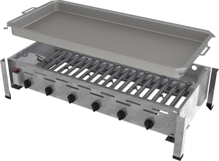 Produktbild ChattenGlut Gasbräter 6-flammig mit Pfanne (27 kW)