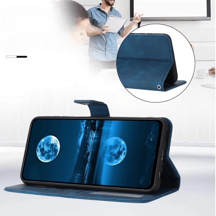 Actual product image Cover-Discount Galaxy A55 - Suede look case in vintage design (Samsung Galaxy A55)