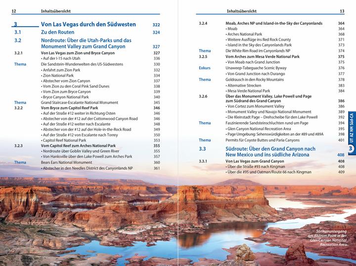 Valeurs nutritives et ingrédients Reiseführer USA Südwesten