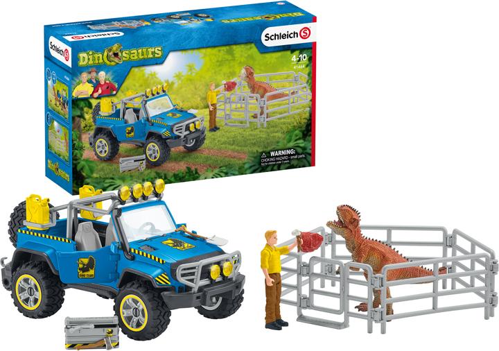 Image du produit Schleich Véhicule tout-terrain avec l'avant-poste de Dino