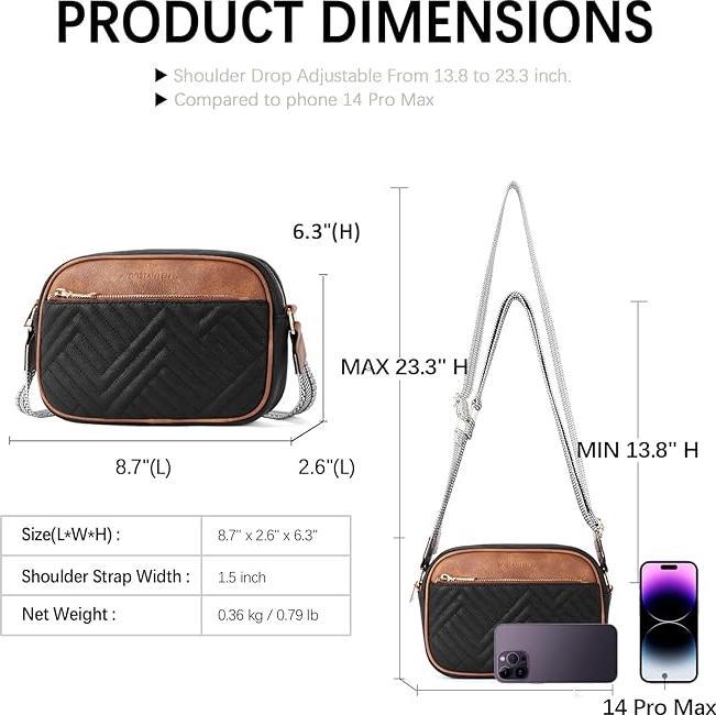 Image du produit Only-Bags.Store Simple Colorblock Mini Square Zipper sac à bandoulière, détail matelassé sac à bandoulière avec