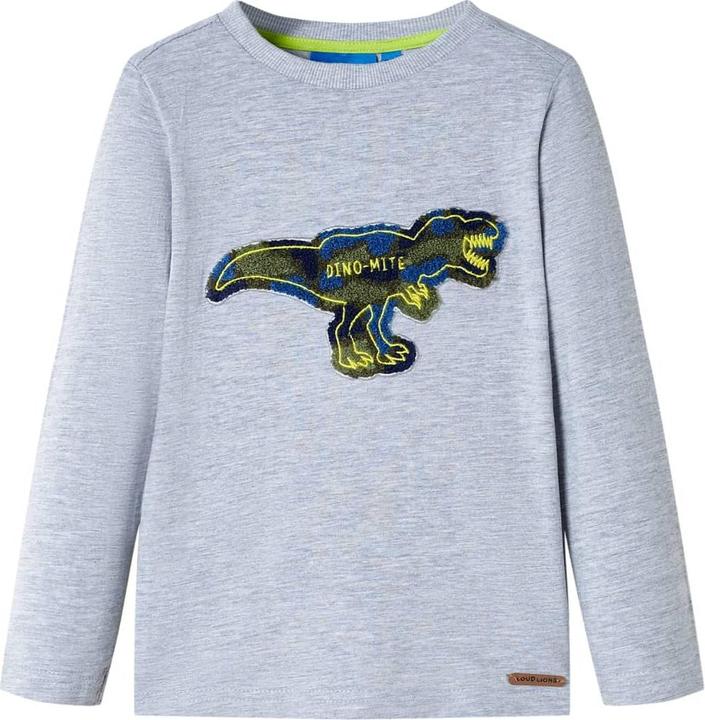 Image du produit VidaXL Tee-shirt manches longues enfant Gris Mélange 116,Matière : 95 (116)