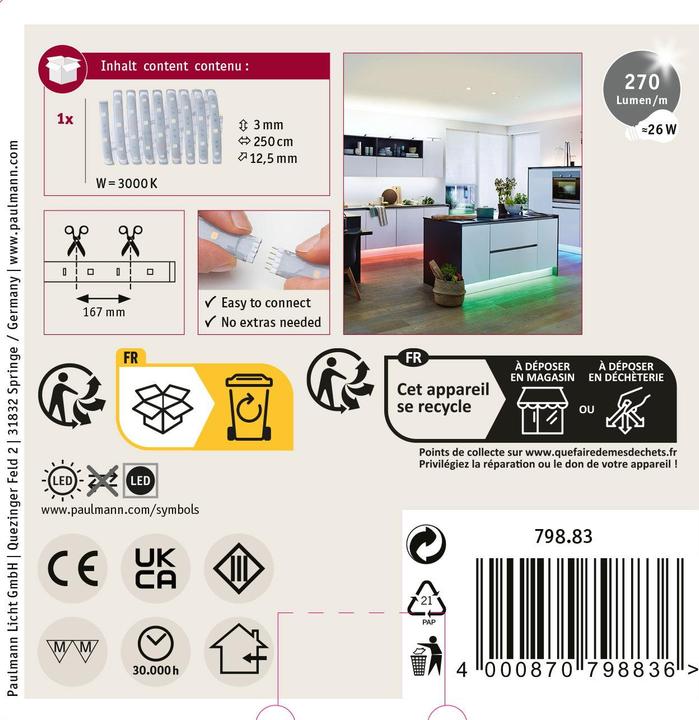 Immagine prodotto Paulmann MaxLED (Multicolore, 250 cm, Interno)