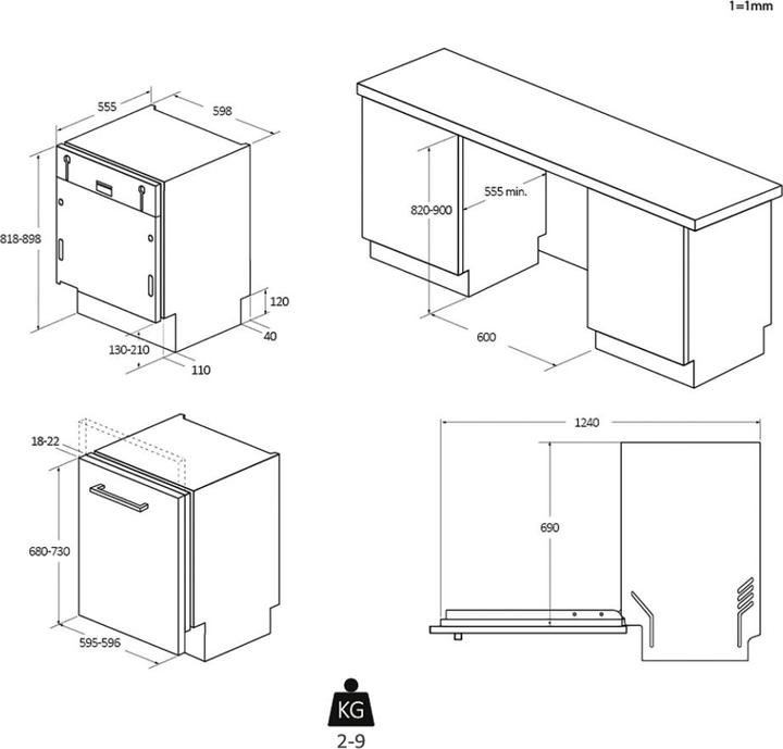 Actual product image Haier Built-in dishwasher XS 6B0M3PDB