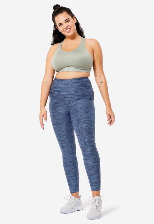 Image du produit Decathlon Bustier fort maintien coussinets réglables - vert sauge (S)