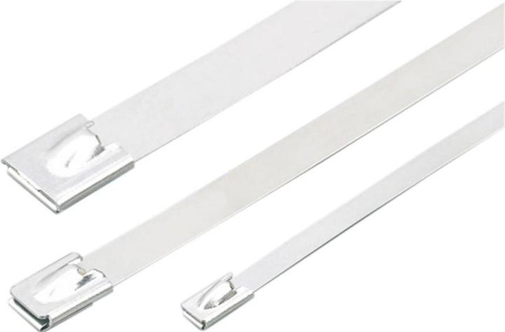 Image du produit RND Electronics Collier de serrage en acier inoxydable avec fermeture à bille 520 x 7.9mm, 784.5N (Serre-câbles métalliques, 520 mm, 50 pcs)
