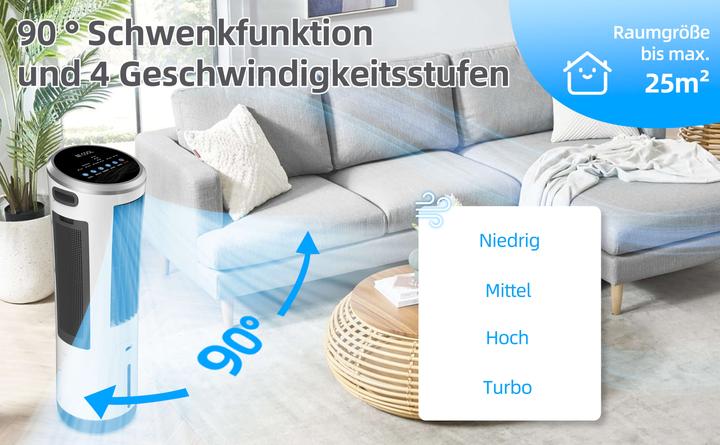 Image du produit Be Cool BC18AC2301IKF Refroidisseur d'air avec réservoir d'eau de 18L et système anti-moustiques (25 m²)