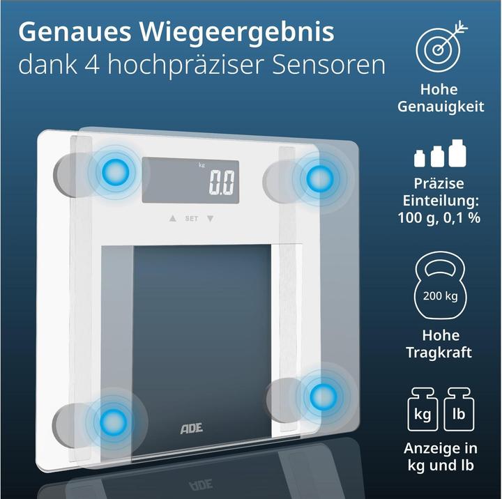 Actual product image ADE Körperfettwaage (200 kg)
