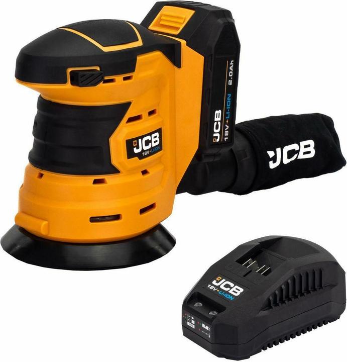 Actual product image GCS JCB SZLIFIERKA MIMOŚRODOWA 18V 125mm 1x2,0Ah TORBA (Eccentric grinder)