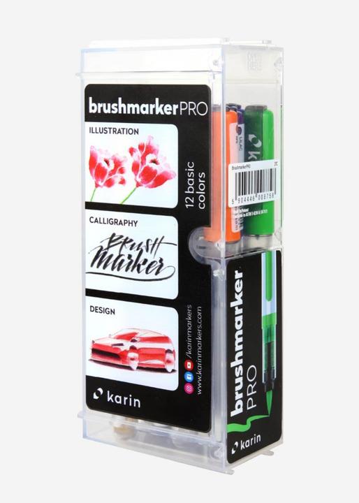 Actual product image Karin PRO - Brush Marker (Basic Colours, 12 x)