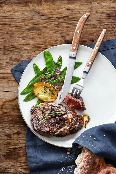 Image du produit WMF Set de couverts à steak 2 pièces RANCH gris acier (2 pièce(s), Set de couverts)