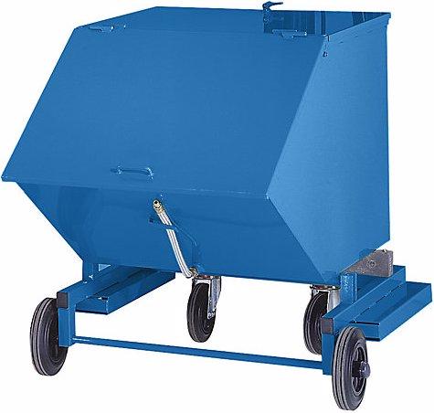 Immagine prodotto eurokraft pro Cassone ribaltabile per materiale sfuso con ruote in gomma piena, con entrate (600 l)