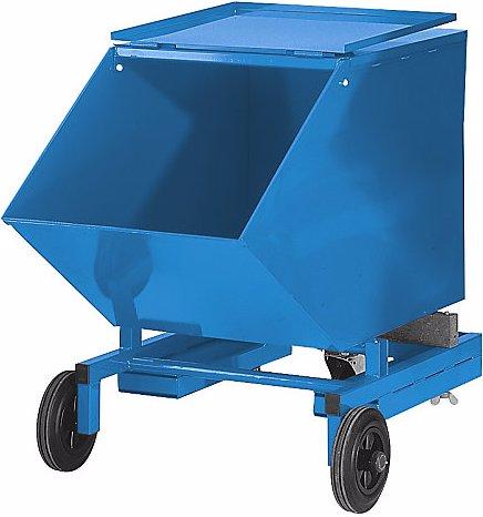 Immagine prodotto eurokraft pro Cassone ribaltabile per materiale sfuso con ruote in gomma piena, con entrate (400 l)