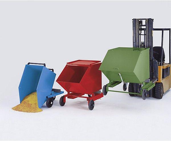Immagine prodotto eurokraft pro Cassone ribaltabile per materiale sfuso con ruote in gomma piena, con entrate (400 l)