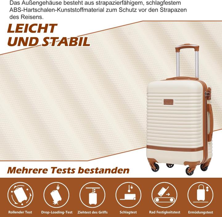 Produktbild Coolife Reise Set - Koffer, Rucksack, Kulturbeutel (60 l, M (50 - 90l))