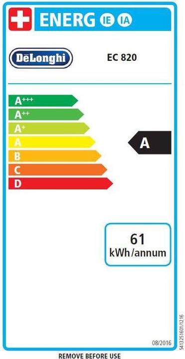 Label énergétique De'Longhi Ce 820.B