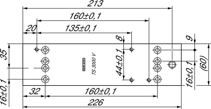 Actual product image Geze Mounting plate for TS 3000 V, black