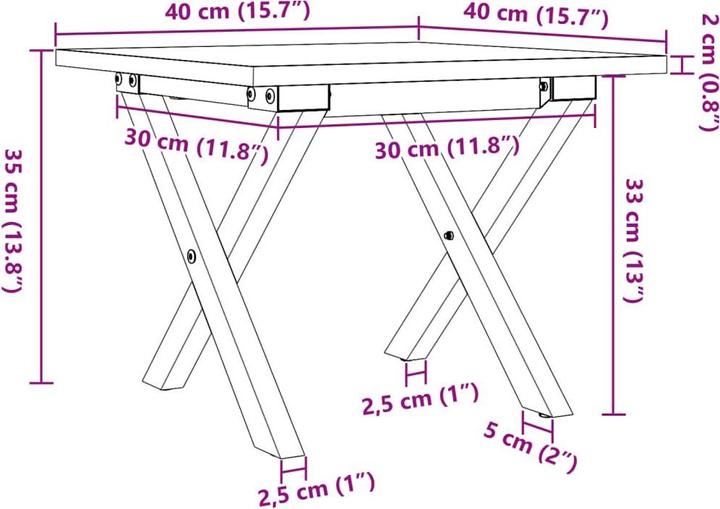 Actual product image VidaXL Sachsenhagen (40 x 40 x 35 cm)