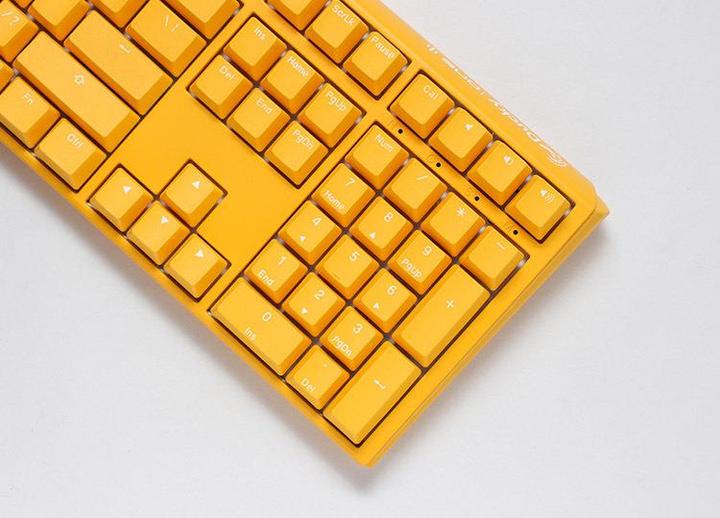 Actual product image Ducky One 3 yellow gaming keyboard, RGB LED - MX-Silent-Red (DE, Cable)