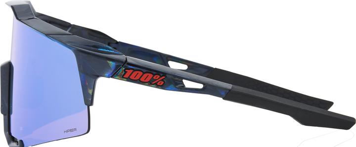 Image du produit 100% Lunettes Speedccraft-Black Holographic-Hiper Blue Multilayer Mirro (Noir, Bleu glacier)