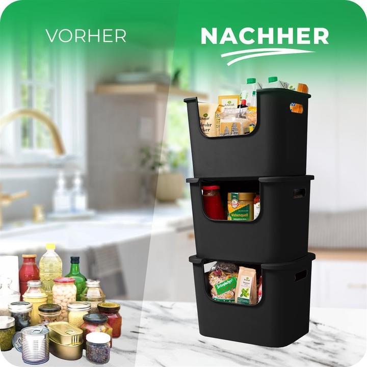 Immagine prodotto Novaliv 6x Aufbewahrungsbox Bad Organizer Kleiderschrank Schubladen Ordnungssystem Schwarz Wohnmobil