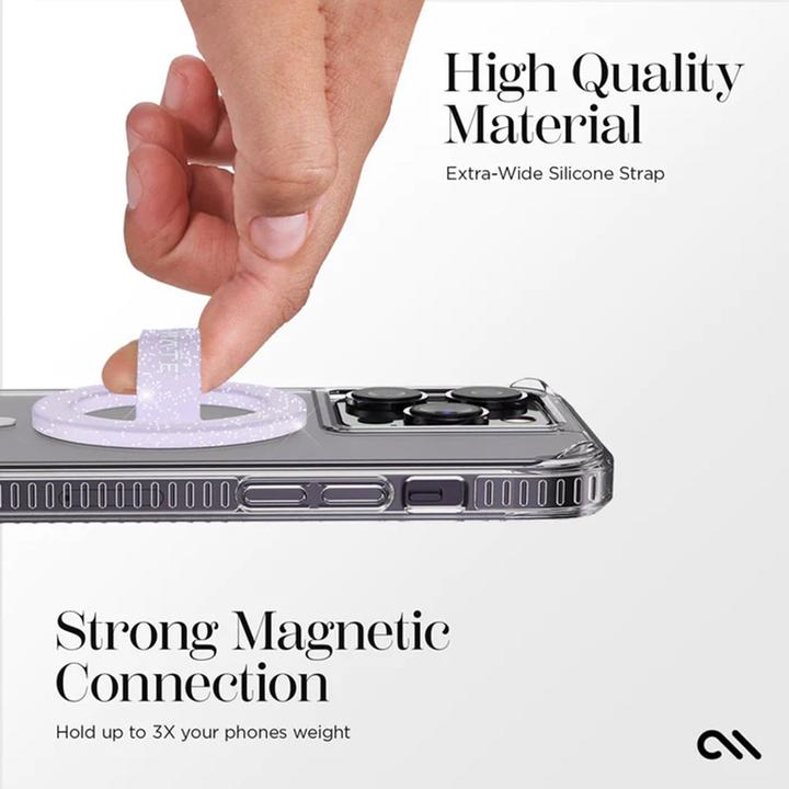 Image du produit Case-Mate Magnetschlaufengriff – MagSafe Fingergriff (Purple Sparkle)