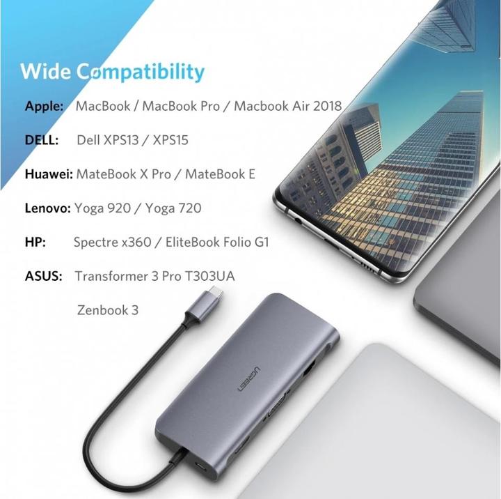 Produktbild Ugreen 9 in 1 Hub (USB-C, 9 Ports)